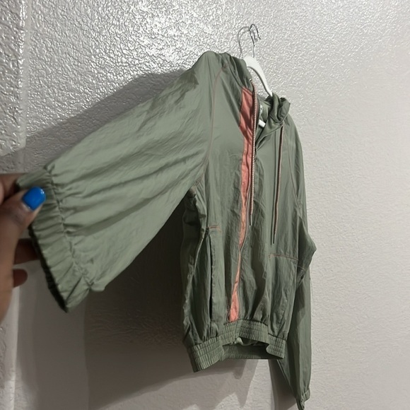 Flirtitude Windbreaker jacket olive green and pink jacket size Large - Picture 6 of 15